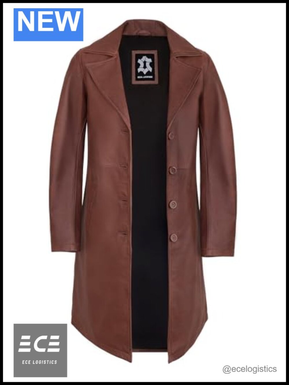 Real Lambskin Leather Jacket Women Car Coat Button 3/4